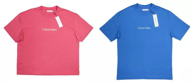 Calvin Klein Logo Graphic Print Crew Neck Solid Short Sleeve Men's T-Shirt NWT