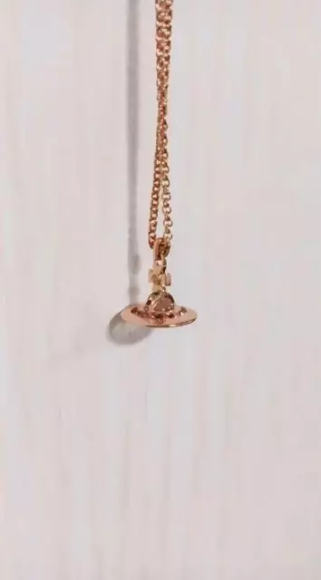 VIVIENNE WESTWOOD TINY Orb Necklace Pink Gold $152.70 - PicClick