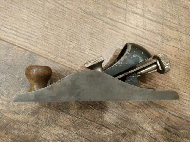 Vintage Stanley Adjustable Throat Block Wood Plane Woodworking Tools