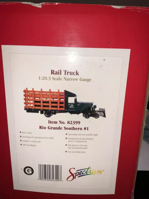 Bachmann 82399 G Rio Grande Southern Rail Truck #1 - DCC Ready NOS!