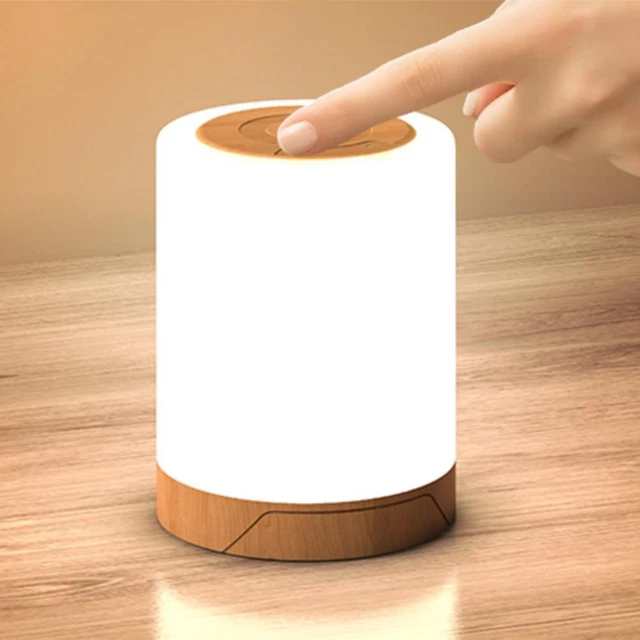 BEDSIDE TABLE LAMP with Timer Simple Night Lamp Dimmable 1500mAh for