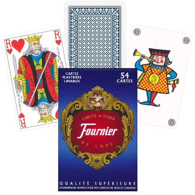 Fournier Bridge Kartenspiel Nr. 26 - Rot/blau Mit 2 Standard Index Für Unterhaltsame Spieleabende