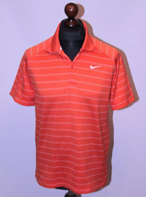 Nike Court orange tennis polo shirt Size M Federer style