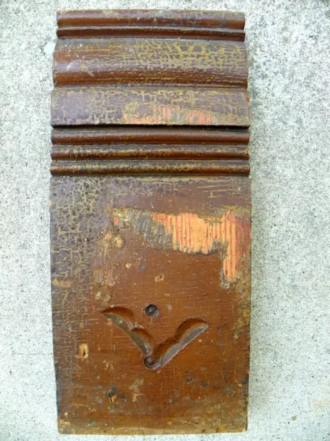 Antique Plinth Block Door Trim Molding Architectural Salvage Vintage, Butterfly