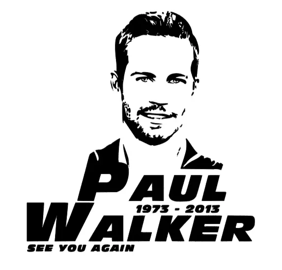 Fast And Furious X 2023 Rip Paul Walker 1973-2013 Iron On Decal