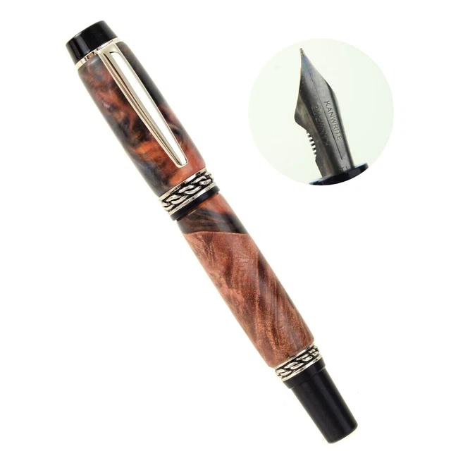 Stylo Plume Sheaffer Targa - Plume Or 18 Carats, Corps Marbré Rouge, Occasion