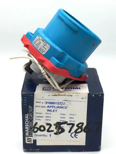 Marechal DS6 Appliance Inlet Decontactor 3168013172 90A 440V 3P+E