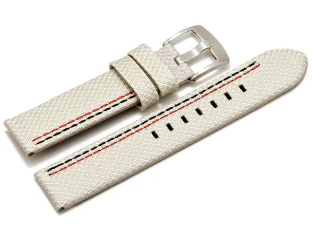 Bracelet montre - ardillon large - high-tech - aspect textile - blanc NEUF