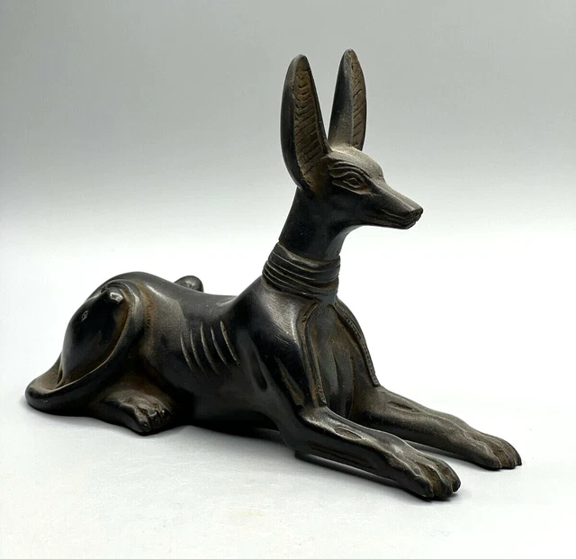 ANCIENT EGYPTIAN ANTIQUES Statue Anubis Dog Egypt Beautiful Black