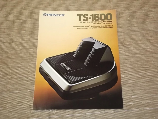 PIONEER TS-1600 VINTAGE Car speakers Original Catalogue