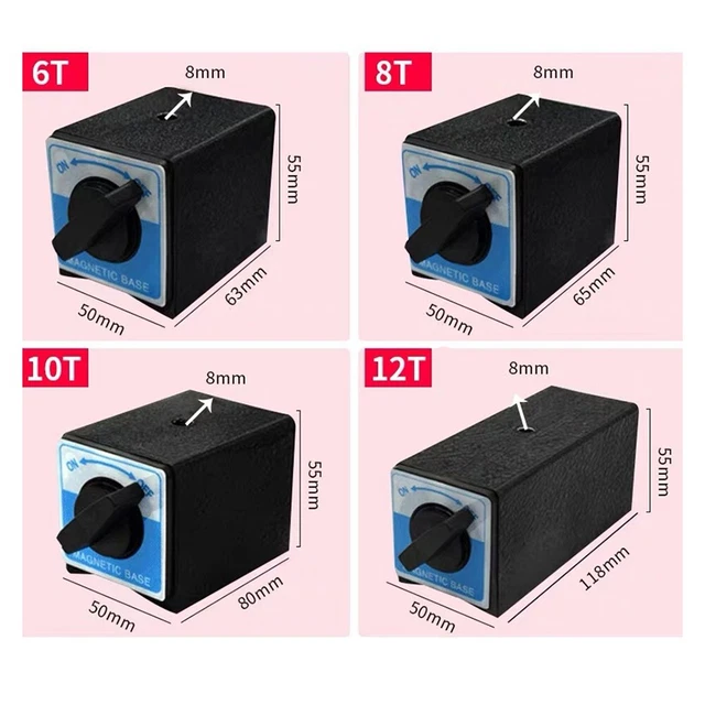 Switch Magnetic Meter Base 4/6T/8T/10T/Power Supply-Magnetic Magnet-Base-Bracket