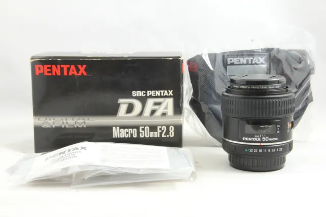Excellent++ Pentax-D FA 50mm f2.8 SMC MACRO AF [Tested] Lens for K Mount #3954