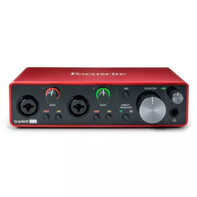 FOCUSRITE SCARLETT3-2i2 INTERFACE AUDIO USB - 2entrées/2 sorties NEUF