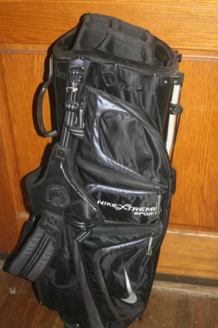 Nike Golf Bag Extreme Sport Stand & Carry 8 Way Divider Black Gray