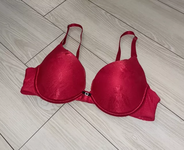 Lily of France 2131101 Extreme Ego Boost Push Up Bra Padded UW Womens 36B Red