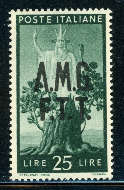 AMG-FTT Trieste MH: Scott #12 25L Dark Green (1947) CV$6+