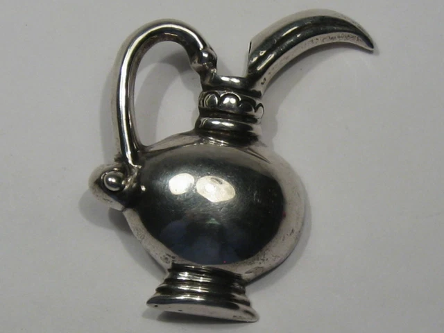 Broche Ancienne En Argent Sterling 925 - Taxco Mexico - Style Vintage Et Occasion