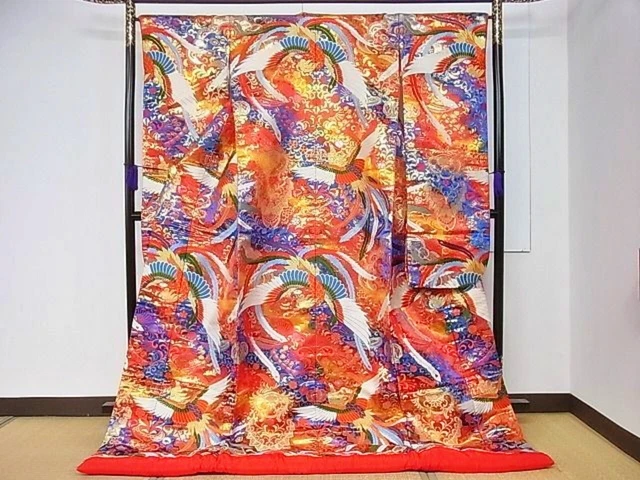 Japanese Kimono Uchikake Wedding Pure Silk  japan 236