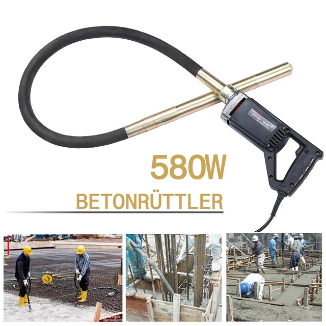 VIBREUR A BETON VIBRATEUR A BETON AIGUILLE VIBRANTE ELECTRIQUE 580W Ø1.5m 35mm