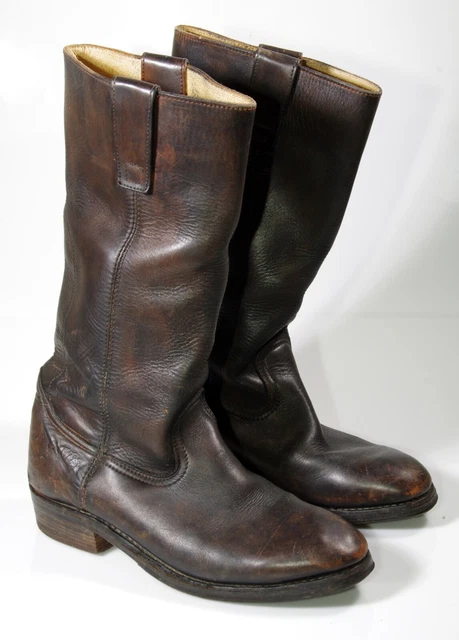 Bottes En Cuir Go West Leather Boots T 41 Unisex Western