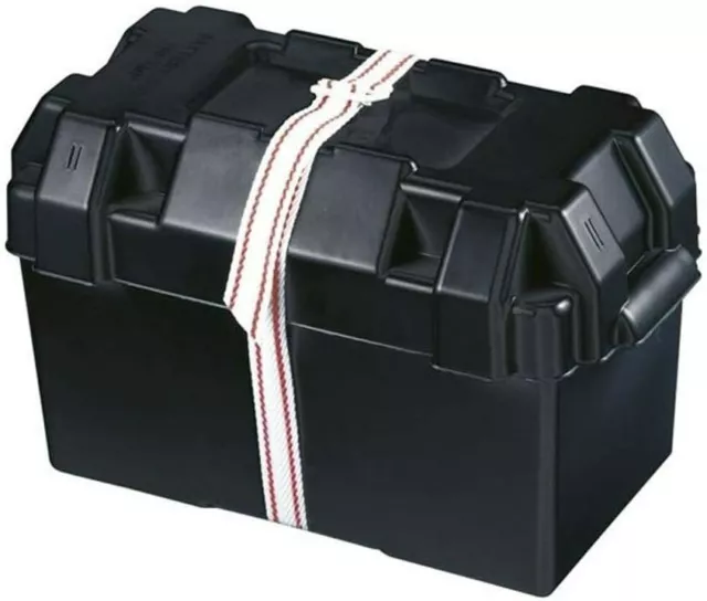 Leisure Battery Box Large (110Ah) With Strap for Caravan Boat Motorhome