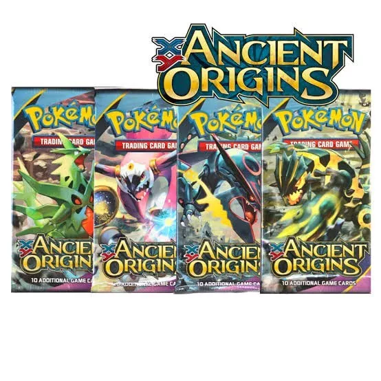 Pokemon XY Ancient Origins Booster Pack Art Set (4 packs) Factory Sealed