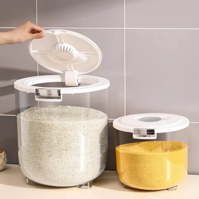 Rice Bucket Good Sealing Dustproof Smooth Edge Cereal Dispenser Anti-leak