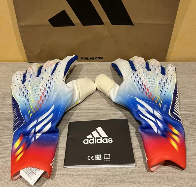 Gants de Gardien Blanc/Bleu Homme Adidas Predator GL Pro