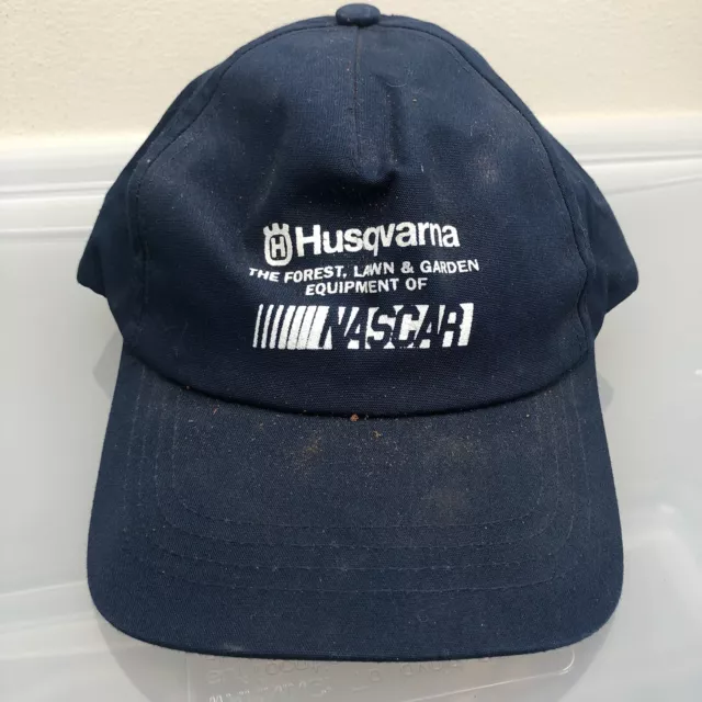 NASCAR Racing Hat Blue Snapback Cap Husqvarna Race Tools Construction yupoong