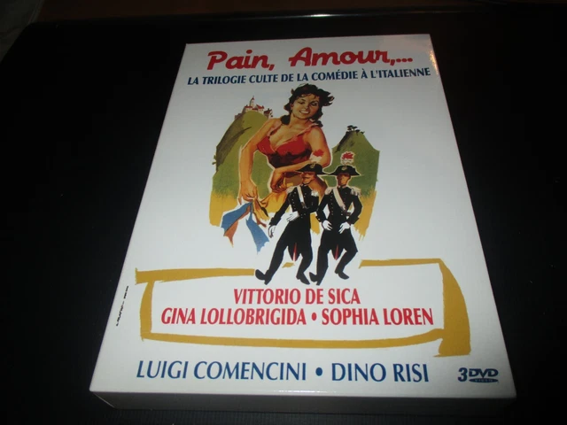 COF 3 DVD "PAIN, AMOUR ET FANTAISIE, JALOUSIE, AINSI SOIT IL" Gina LOLLOBRIGIDA