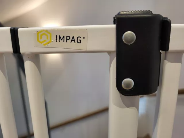 IMPAG Treppenschutzgitter ohne Stolperkante ohne Bohren inkl. Verbreiterung weiß 3