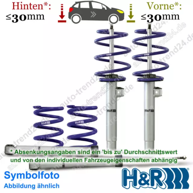 H&R Cup-Kit Sportfahrwerk 30mm Tieferlegung u.a.: Audi A4 8D2, Bj. 1995-1997