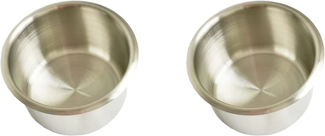 3.5 Inches Jumbo Stainless Steel Drop-In Cup Holder 2 Pieces