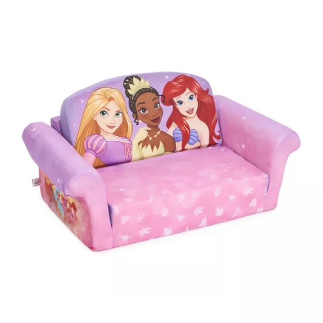 Marshmallow Furniture 2-in-1 Flip Open Couch Kid's Furniture, Princesses (Used)