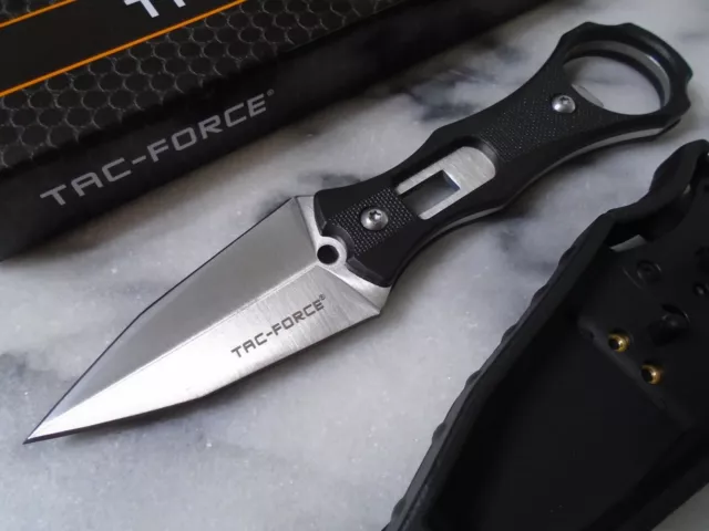 Tac-Force Covert Dual Edge Dagger Boot Knife Locking Clip Sheath 6 1/2" OA New