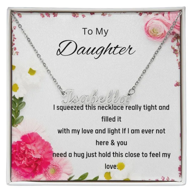 To My Daughter Customized Name Necklace Gift For Graduation Birthday Christmas