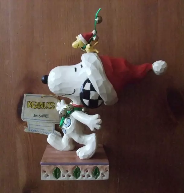 JIM SHORE Snoopy & Woodstock Figure - Jingle Bell Buddies - #6000985 - BOX & NEW