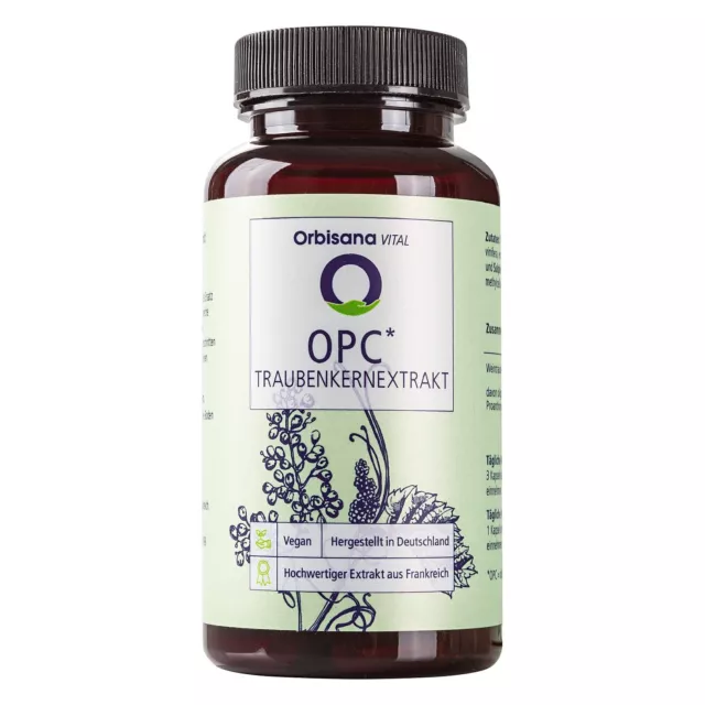 Traubenkernextrakt Orbisana VITAL OPC 90 Stück Kapseln 150 mg vegan NEU MHD 3/24