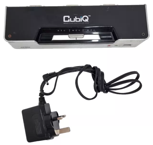 ATEN CubiQ CS1642 2-Port USB 2.0 DVI Dual Link Audio KVM KVMP Switch Dual View