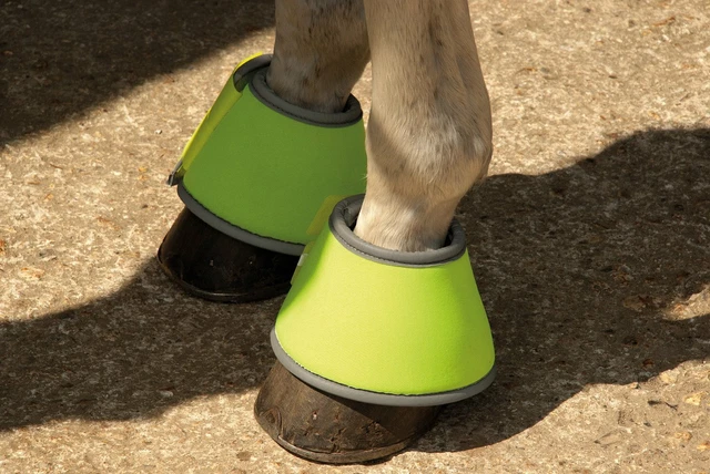 Rhinegold Reflective Over Reach Boots | Neoprene | Yellow | Pony, Cob, Full
