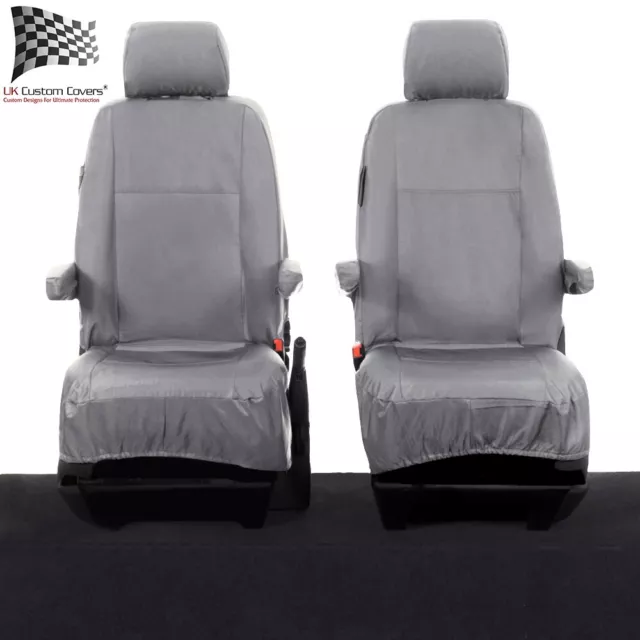 VW Transporter T6/T6.1 Frente Seat Cubiertas 1+1 De Reposabrazos (2015 Onwards