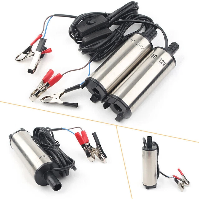 Pompe Submersible 12V Kingkindsun - Acier Inoxydable, Câble 3m, Pour Vidange Huile Ou Eau