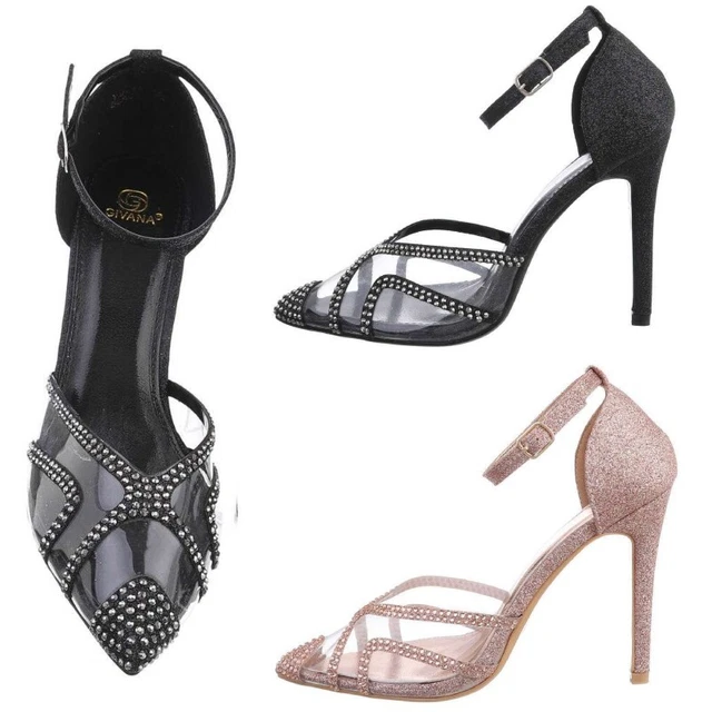 SCARPE DA DONNA sandali cerimonia eleganti tacco alto decollete decolte strass EUR 38 50 PicClick IT