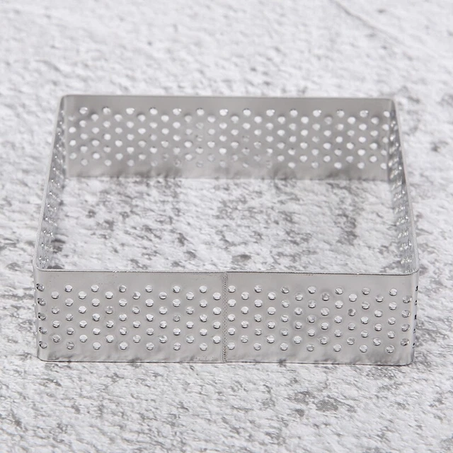 Stampi tarta forata acciaio inox forma quadrata stampo torta cerchio I8S6