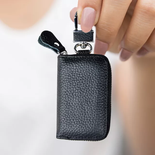 Fashion Car Keychain Holder Car Key Case Keyring Zipper Bag Car Small Keys Pouch