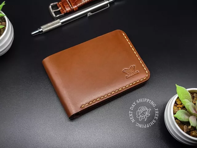 Bespoke Leather Bifold Wallet Full Grain Leather Luxury Perfect Gift for Him Men