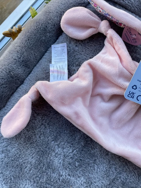 JoJo Maman Bebe coniglio floreale morbido coniglio bianco coniglio nuovo con etichette 5