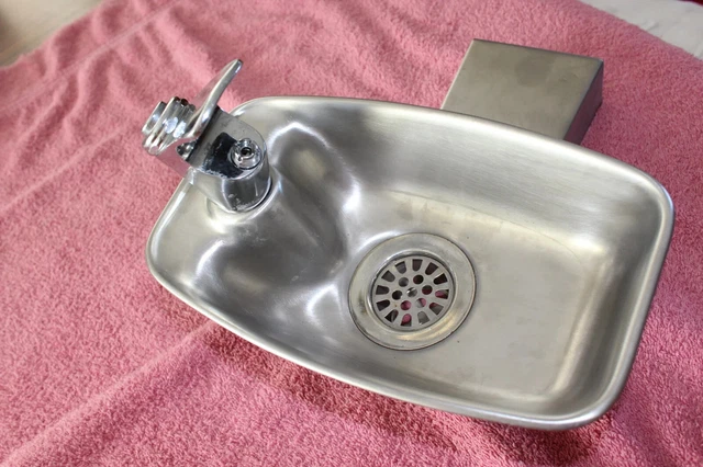 Vintage Halsey Taylor Stainless Steel Drinking Fountain from US Forest Service S