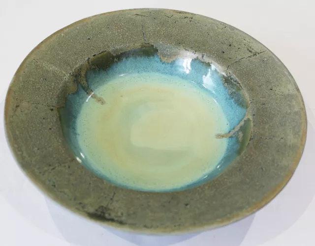 Art  Studio Pottery Stoneware Bowl / Dish - Impressed S Monogram mark  21cm