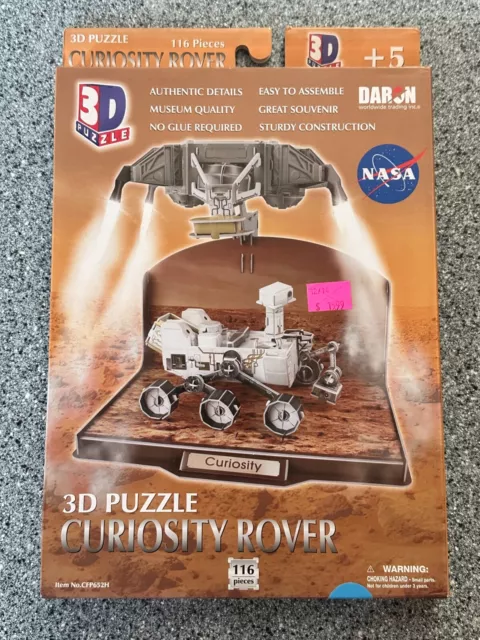 Mars Curiosity Rover 3D Puzzle Daron Toys SEALED NEW Deadstock NASA 116 pcs